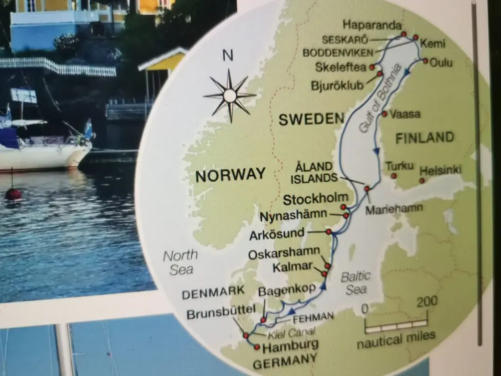 the map of the route